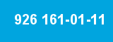 926 161-01-11